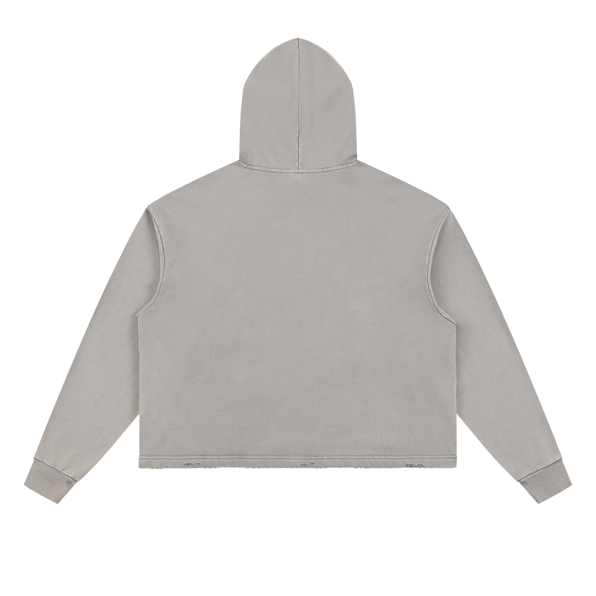 Hoodie Vintage Washed Frayed-Hem | Black or Gray Apricot •Sumo•Kanji