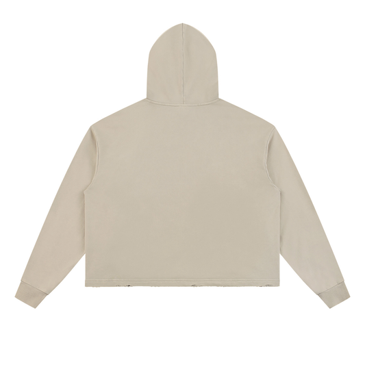 Hoodie, Vintage Washed Frayed-Hem | Wider-Belt-Sumo •Kanji