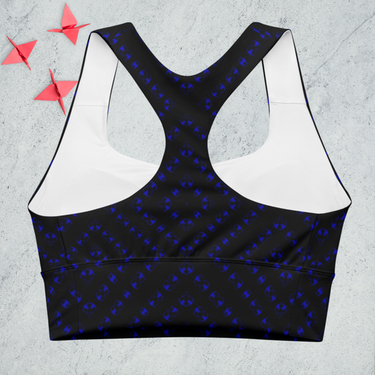 MidnightBlBlkPBP Longline sports bra