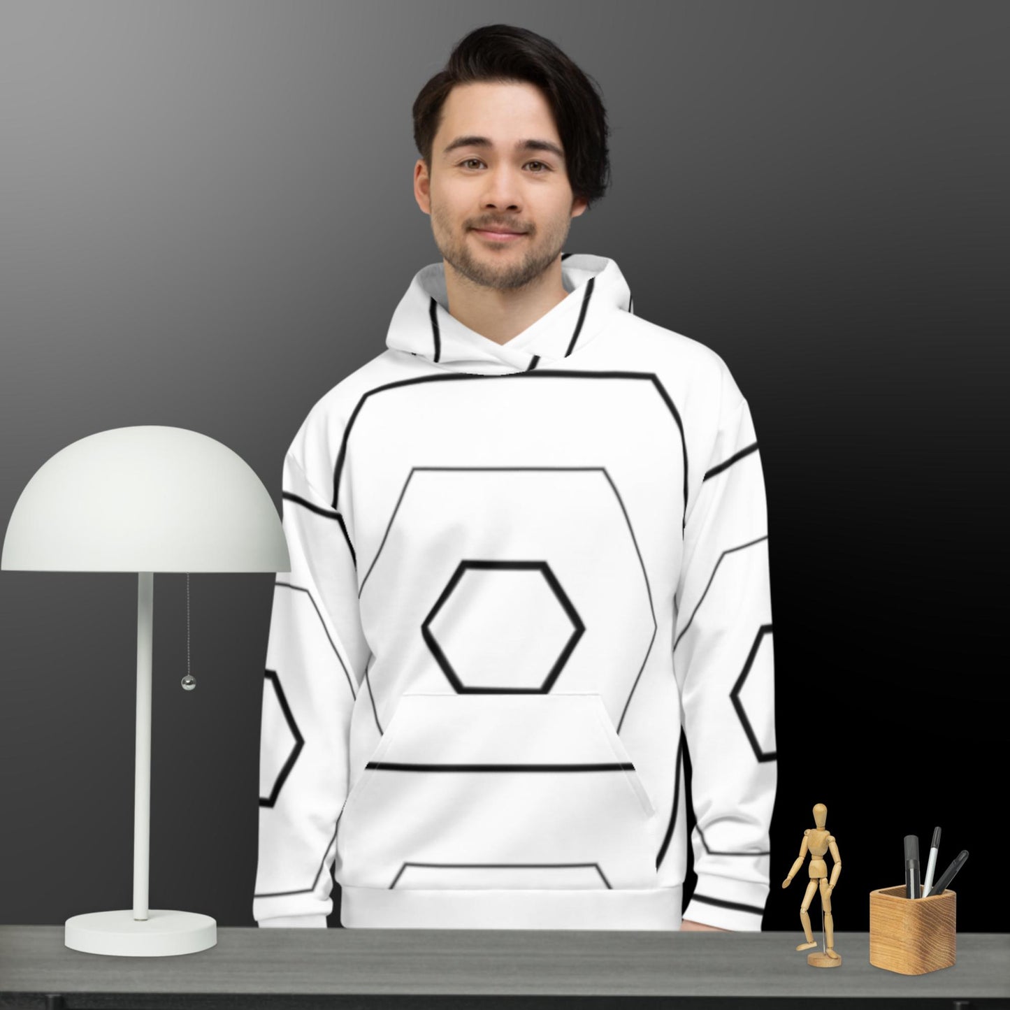 Hexagon Unisex Hoodie With Pocket